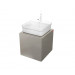 Conjunto Mueble de baño MOOD Gris módulo simple + lavabo cuadrado sobre encimera B&K