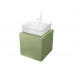 Conjunto Mueble de baño MOOD Verde módulo simple + lavabo cuadrado sobre encimera B&K