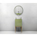 Conjunto mueble de baño MOOD Verde módulo simple + lavabo redondo sobre encimera B&K