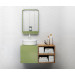 Conjunto mueble de baño MOOD Verde módulo simple + lavabo redondo sobre encimera B&K