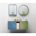 Conjunto mueble de baño MOOD Verde módulo simple + lavabo redondo sobre encimera B&K