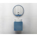 Mueble de baño Mood Azul módulo simple + lavabo redondo sobre encimera B&K