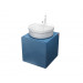 Mueble de baño Mood Azul módulo simple + lavabo redondo sobre encimera B&K