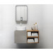 Conjunto mueble de baño MOOD Gris módulo simple + lavabo redondo sobre encimera B&K