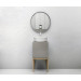 Conjunto mueble de baño MOOD Gris módulo simple + lavabo redondo sobre encimera B&K