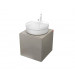 Conjunto mueble de baño MOOD Gris módulo simple + lavabo redondo sobre encimera B&K