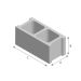 Bloque de hormigón rectangular 25x20x50 cm.