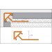 QUADEC-PQ Cantonera de PVC color melocoton suave 12,5 mm PQ 125 SP