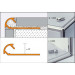 RONDEC-ACG Cantonera de aluminio anodizado redondo cromo brillo altura 12,5 mm - RO 125 ACG