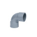 Codo PVC evacuación H-H 87º de 32mm diámetro Gris