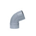 Codo PVC evacuación H-H 67º 30' de 50mm diámetro Gris