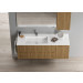 Mueble de baño suspendido Smyle Ondas 125cm con encimera mineral solid by Blob de Idea Group