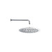Conjunto rociador redondo 25cm y brazo a pared 37cm, Acero Inox