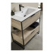 Conjunto mueble de baño ESTRUCTURA 60cm mueble patas + espejo + encimera ceramica