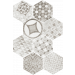 Pavimento HEXATILE CEMENT GARDEN GREY porcelanico 17,5x20cm Equipe