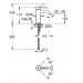 Griferia de lavabo Essence Supersteel tamaño S de 1/2"