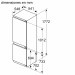 Dimensiones Frigorífico integrable combinado noFrost 177x56cm KIN86VFE0 de Bosch