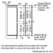 Dimensiones Frigorífico integrable combinado noFrost 177x56cm KIN86VFE0 de Bosch