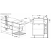 Dimensiones Encimera inducción iQ500 con extractor integrado 70cm ED751HQ26E de Siemens