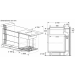 Dimensiones Encimera inducción iQ500 con extractor integrado 70cm ED751HQ26E de Siemens