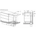 Dimensiones Encimera inducción iQ500 con extractor integrado 70cm ED751HQ26E de Siemens