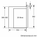 Dimensiones microondas integrable SERIE 6 cristal Negro BEL554MB0 59x38cm Bosch
