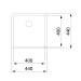 Dimensiones Fregadero Be Linea RS15 40.40 Acero Inox con PureClean 44x44cm de Teka