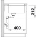 Medidas Fregadero bajo encimera blanco suave subline 700-U 73x46cm Blanco 