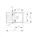 Dimensiones Fregadero UNIVERSE T-XP Acero Inoxidable con escurridor izquierda 79x50cm ref. 115110012 de Teka