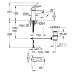 Dimensiones Monomando lavabo EUROSMART Negro Mate tamaño S de Grohe Ref. 329262433