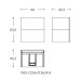 Dimensiones WISH Mueble de baño con encimera 2 cajones Crema Light, COSMIC