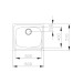 Dimensiones fregadero UNIVERSE T-XP encastrable Acero Inoxidable 60x51cm ref.115010012 de Teka