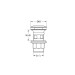 Dimensiones Válvula de desagüe con Push-Open negro mate, GROHE 1024642430