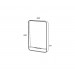 Espejo vertical Blanco con soporte smartphone MOOD B&K
