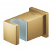 Codo de saluida de 1/2 con soporte mural Euphoria Cube de Oro Cepillado