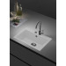 Fregadero SHIRA502 blanco brillo sobre encimera 660x520mm 