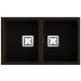 Fregadero ZIE70 2C brown mate bajo encimera 700x400x200mm