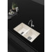Fregadero ZIE70 2C pergamon brillo bajo encimera 700x400x200mm