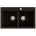 Fregadero SHIRA504 brown brillo sobre encimera 860x520mm