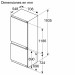 Medidas Frigorífico integrable combinado congelador NoFrost 194 x71x55cm, SIEMENS