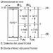 Medidas Frigorífico integrable combinado congelador NoFrost 194 x71x55cm, SIEMENS