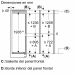 Medidas Frigorífico integrable combinado congelador NoFrost 194 x56x55cm, SIEMENS