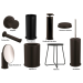 Accesorios de Baño Negro Mate Geyser Cosmic (Atornillar)