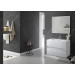 Mueble 2 cajones GLASS LINE Cristal Blanco 100x46,5x56cm ref.23010 Sanchis