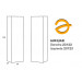 Columna auxiliar GLASS LINE 120X27X35CM apertura derecha/izquierda medidas Sanchis