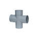 Injerto Doble Plano Macho-Hembra 87º de 110mm diámetro, Gris