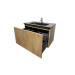 Interior Mueble Baño Acanalado 80cm Madera Roble Sanchis