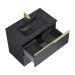 Interior Mueble de baño y lavabo integrado 100cm Wish Negro Cosmic