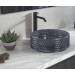 Lavabo Lion 36cm cristal negro sobre encimera