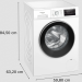 Lavadora iQ300 60cm 9kg color blanco, Siemens